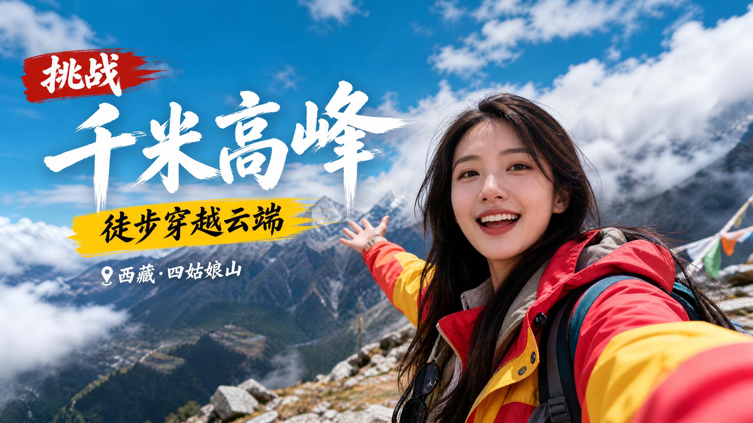 麻豆视频 【旅行视频vlog】挑战千米高峰！西藏四姑娘山徒步穿越云端完整记录